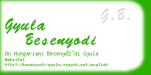 gyula besenyodi business card